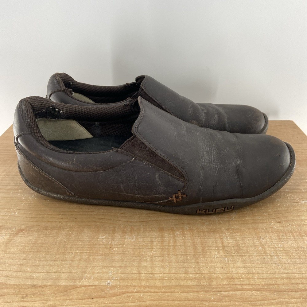 Kuru Kivi Men's Size 13 Slip On Shoes Brown‎ Leather Orthotic Loafers Comfort